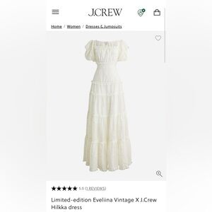 🤍🤍 RARE Limited Edition - Eveliina collaboration - J. Crew dress